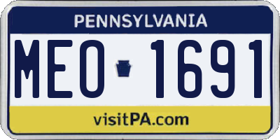 PA license plate MEO1691