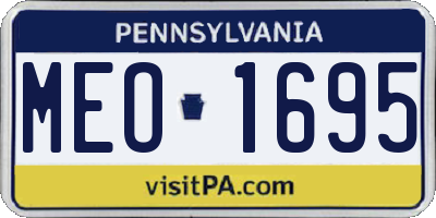 PA license plate MEO1695