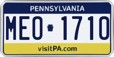 PA license plate MEO1710