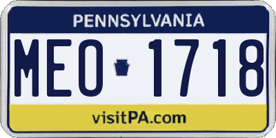 PA license plate MEO1718