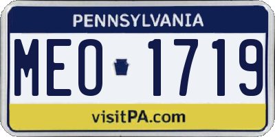 PA license plate MEO1719