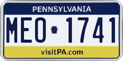 PA license plate MEO1741