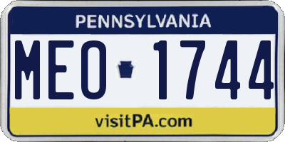 PA license plate MEO1744