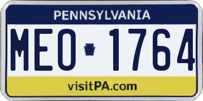 PA license plate MEO1764