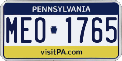 PA license plate MEO1765