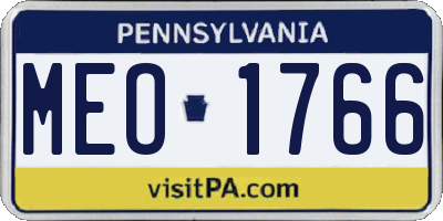 PA license plate MEO1766