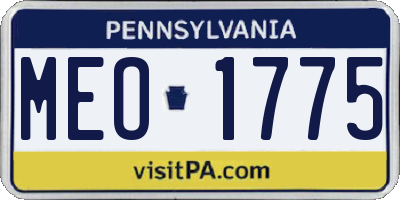 PA license plate MEO1775
