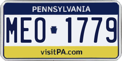 PA license plate MEO1779