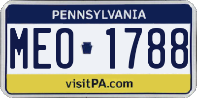 PA license plate MEO1788