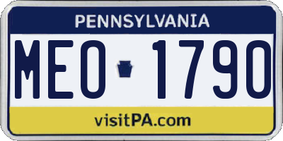 PA license plate MEO1790
