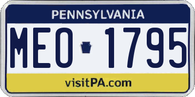 PA license plate MEO1795