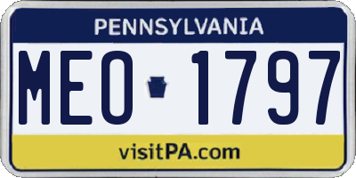 PA license plate MEO1797