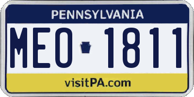 PA license plate MEO1811
