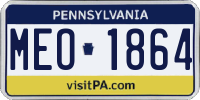 PA license plate MEO1864