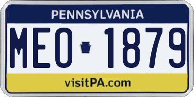 PA license plate MEO1879
