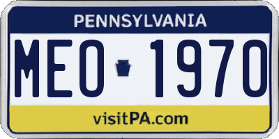 PA license plate MEO1970