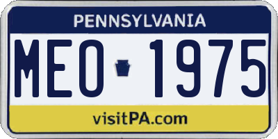 PA license plate MEO1975