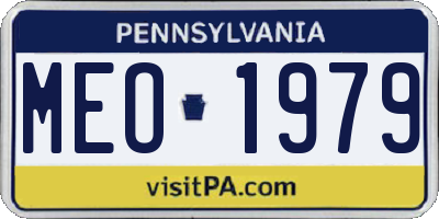 PA license plate MEO1979