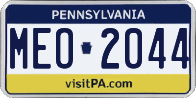 PA license plate MEO2044