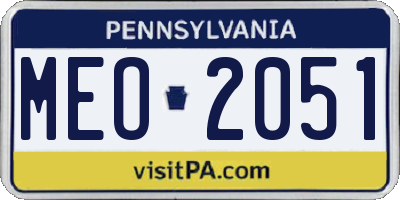 PA license plate MEO2051
