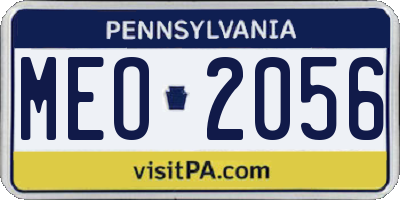 PA license plate MEO2056