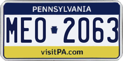 PA license plate MEO2063