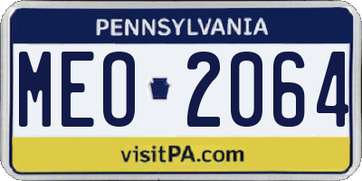 PA license plate MEO2064