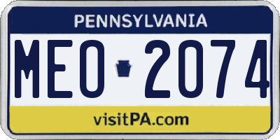 PA license plate MEO2074