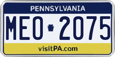 PA license plate MEO2075