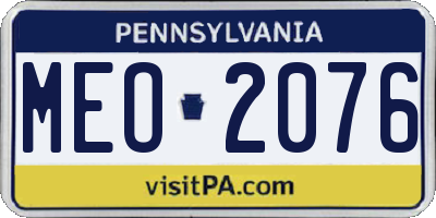 PA license plate MEO2076