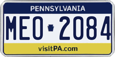 PA license plate MEO2084