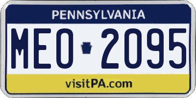 PA license plate MEO2095