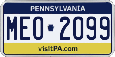 PA license plate MEO2099