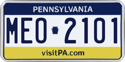 PA license plate MEO2101