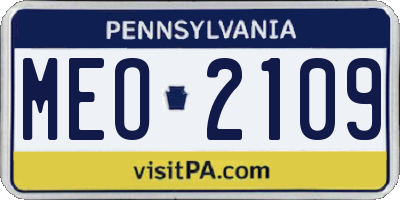 PA license plate MEO2109