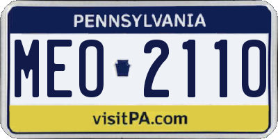 PA license plate MEO2110