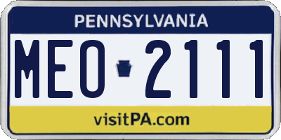 PA license plate MEO2111
