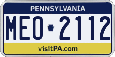 PA license plate MEO2112