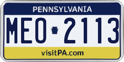 PA license plate MEO2113