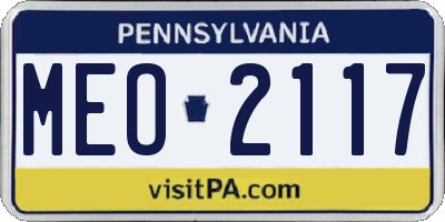 PA license plate MEO2117