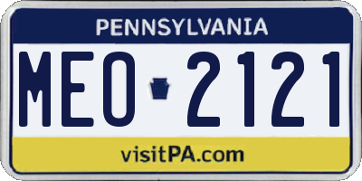 PA license plate MEO2121