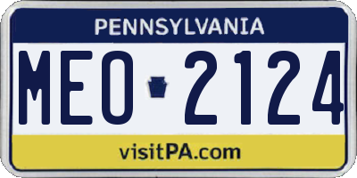 PA license plate MEO2124