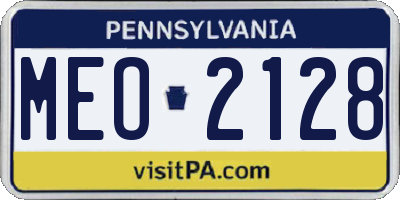 PA license plate MEO2128