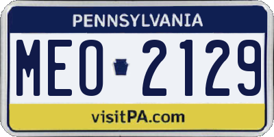 PA license plate MEO2129