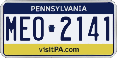 PA license plate MEO2141