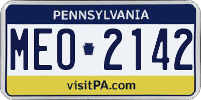 PA license plate MEO2142