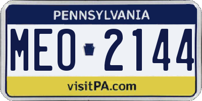 PA license plate MEO2144