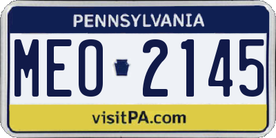 PA license plate MEO2145