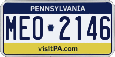 PA license plate MEO2146