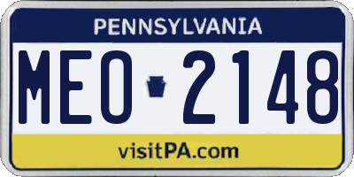 PA license plate MEO2148